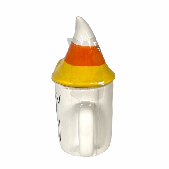 Rae Dunn Candy Corn Mug With Gnome Topper, Cream - Picture 3 of 7